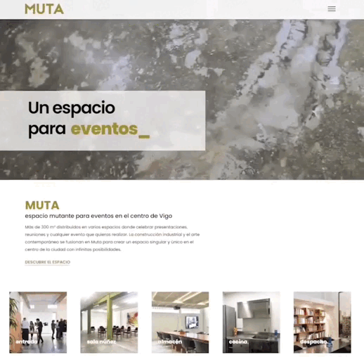 Diseño de página web Espacio Muta Vigo