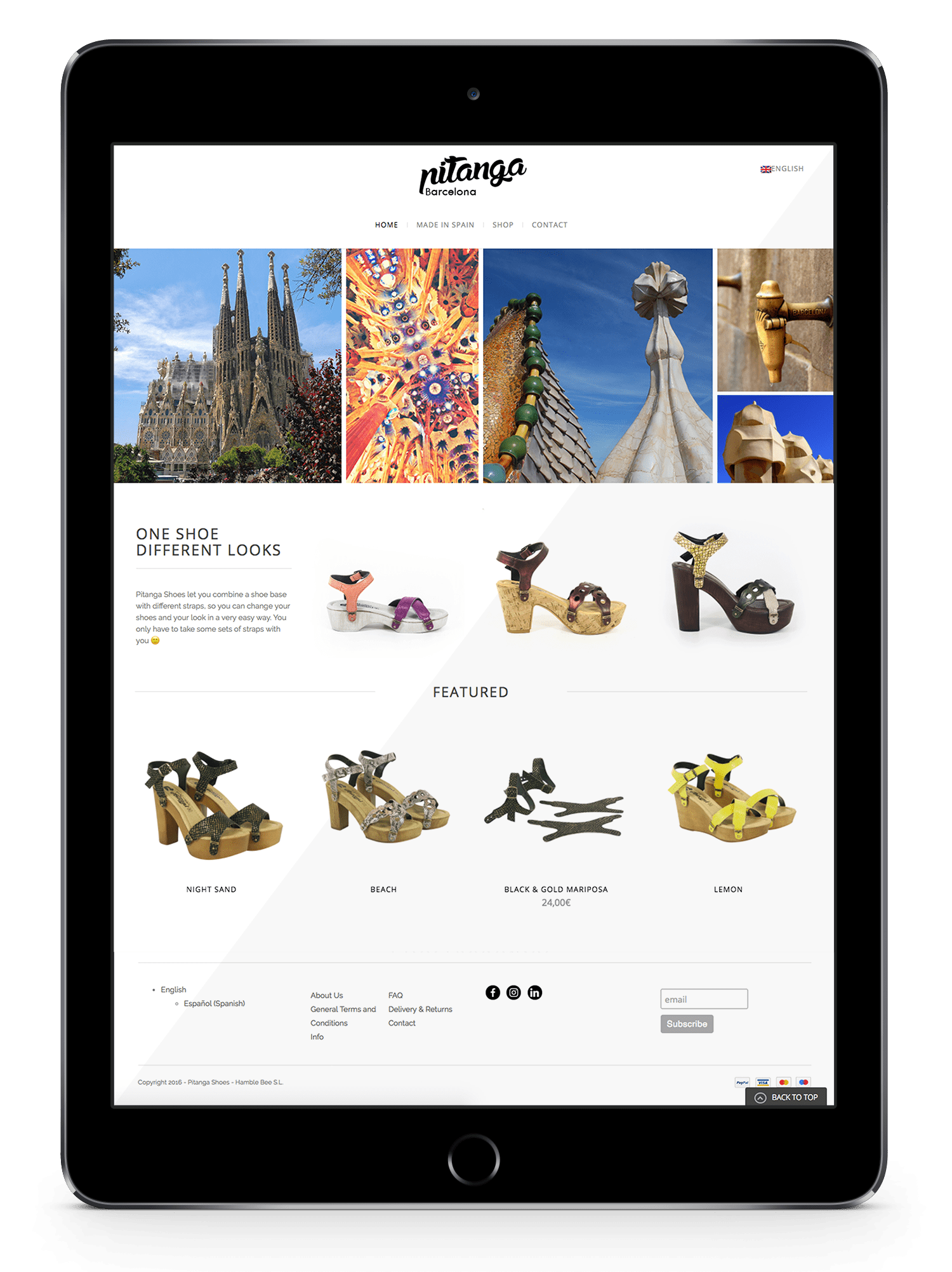 Diseño y desarrollo web de tienda online Pitanga Barcelona